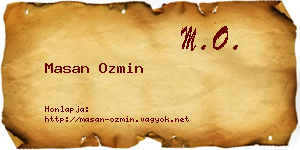 Masan Ozmin névjegykártya